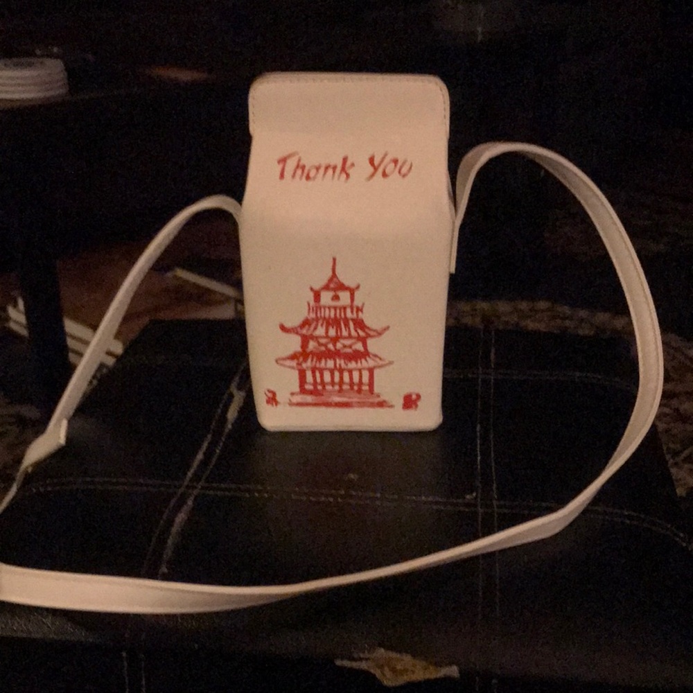 White and Red Crossbody Bag